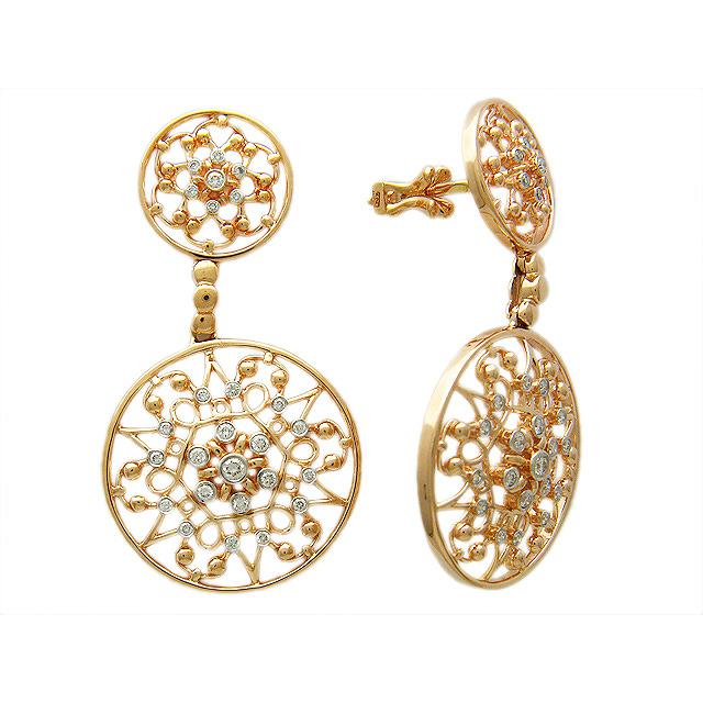 

Серьги из красного золота с бриллиантом Эстет 01С615277, 01С615277