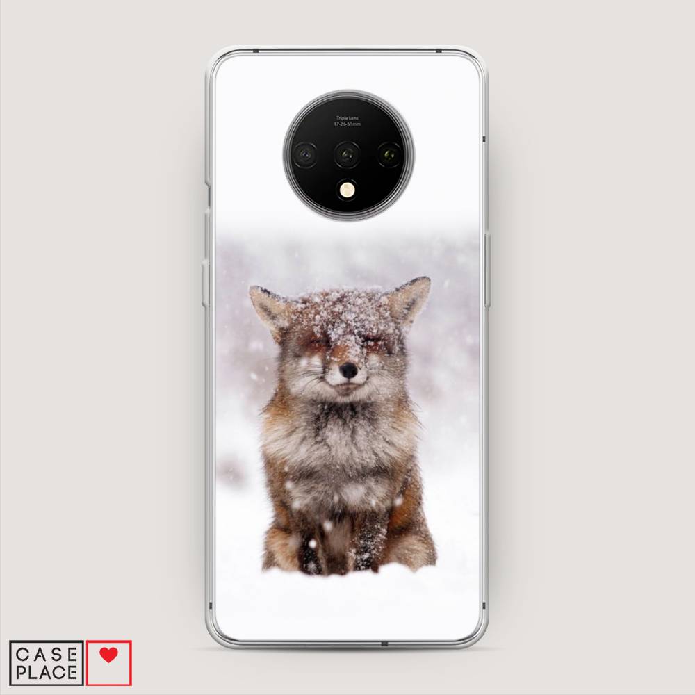 

Чехол на OnePlus 7T "Зимняя лиса", Белый;серый;коричневый, 150950-1