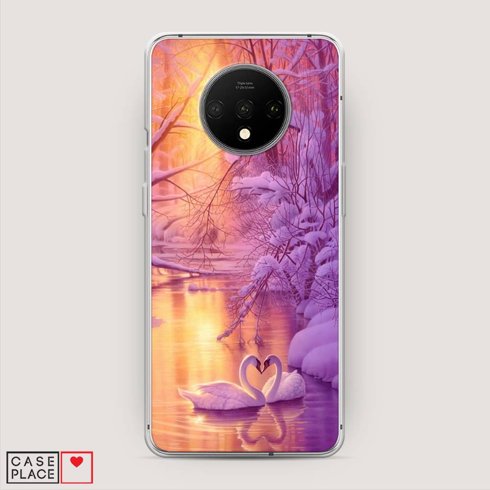 

Чехол на OnePlus 7T "Зима 1", Фиолетовый;желтый, 150950-2