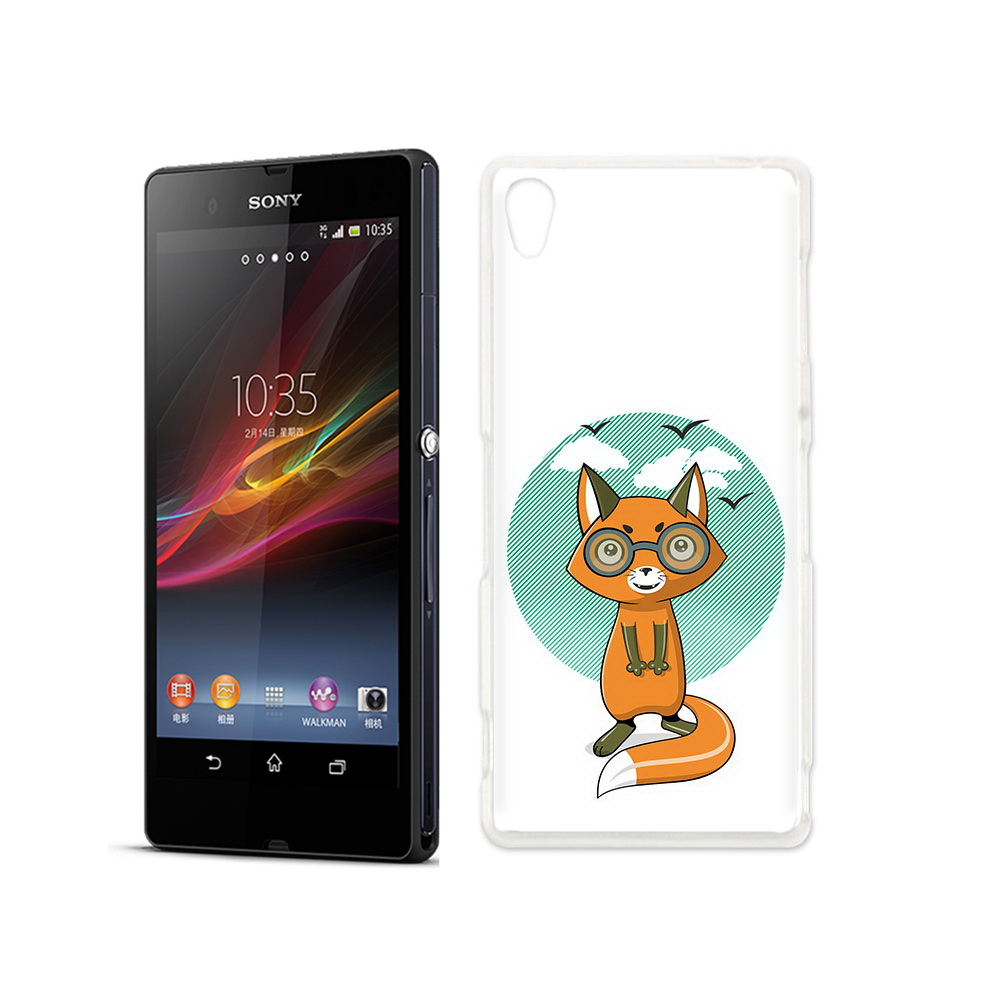 

Чехол MyPads Tocco для Sony Xperia Z задумчивая лиса, Прозрачный, Tocco