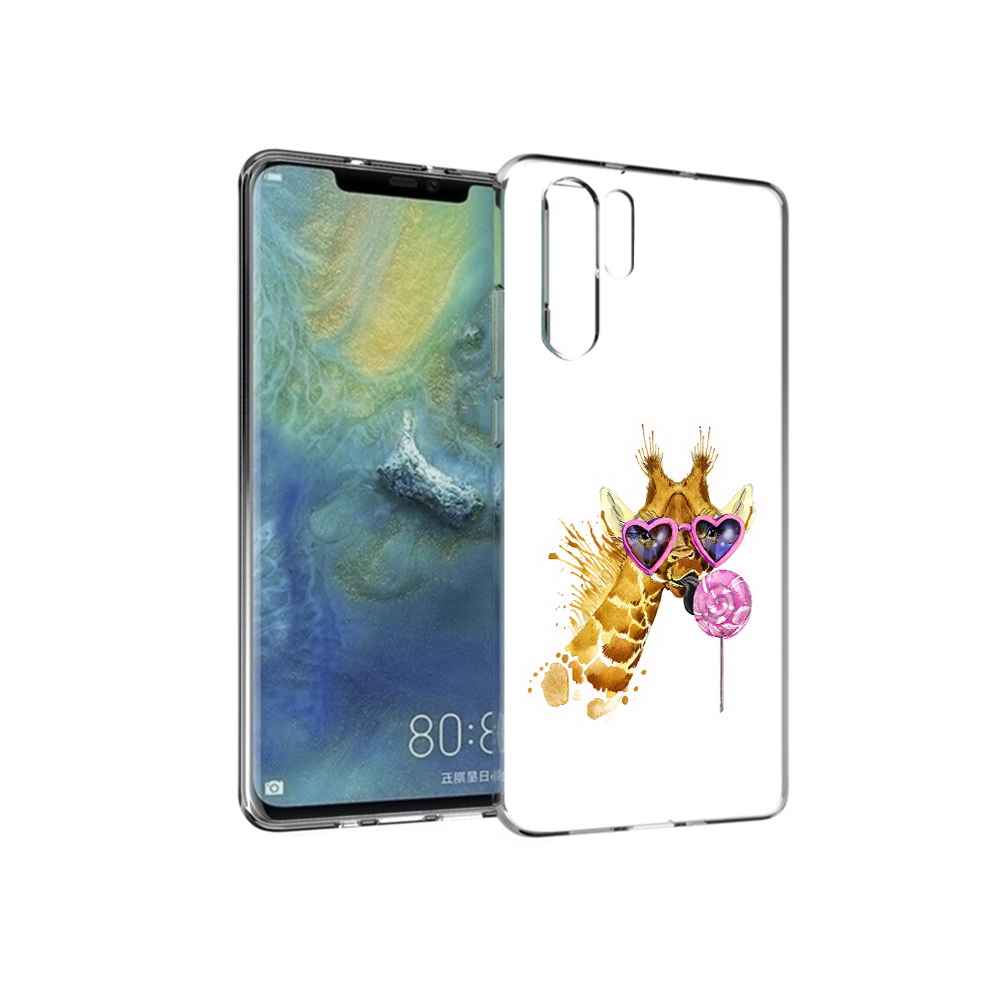 

Чехол MyPads Tocco для Huawei P30 Pro акварельный жираф, Прозрачный, Tocco