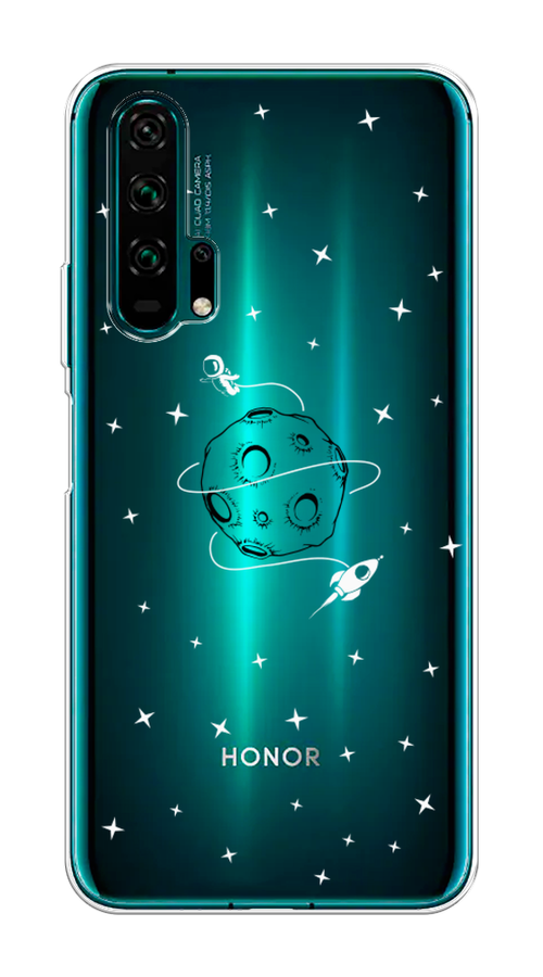 

Чехол на Honor 20 Pro "Полет вокруг луны", Белый;серый;черный, 69350-2