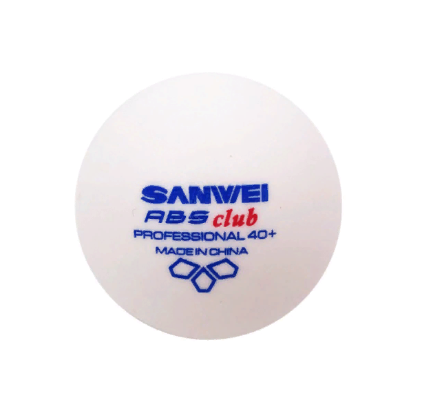 Мячи для настольного тенниса SANWEI ABS Club Training 40+ Plastic Polybagx100 40176, White