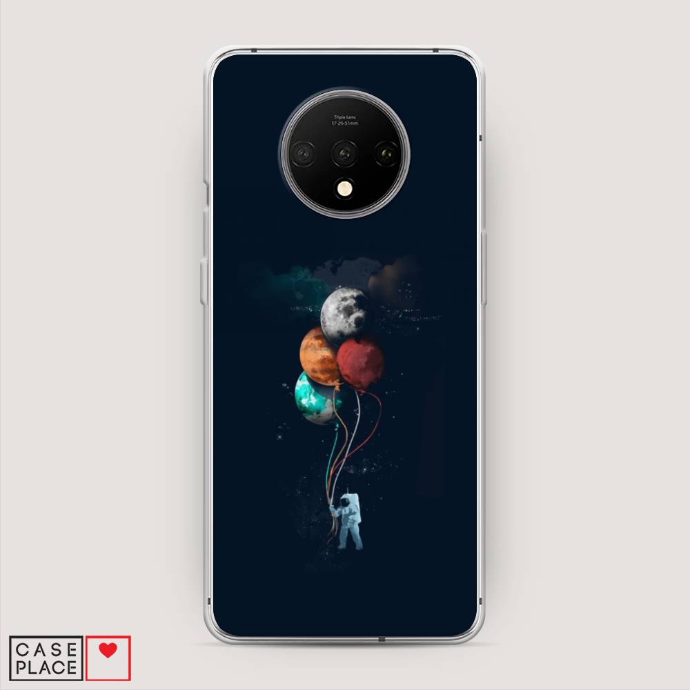 

Чехол на OnePlus 7T "Космонавт с шариками", Разноцветный, 150950-4