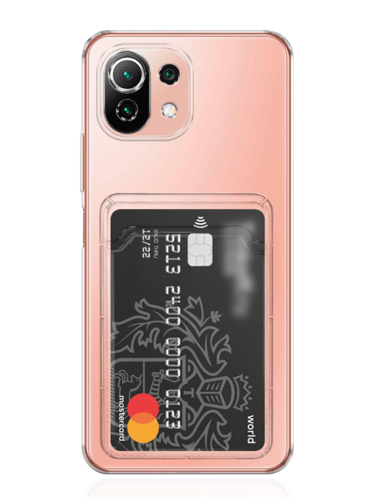 

Чехол MustHaveCase С карманом для карт для Xiaomi Mi 11 Lite, Прозрачный, С карманом для карт для Xiaomi Mi 11 Lite