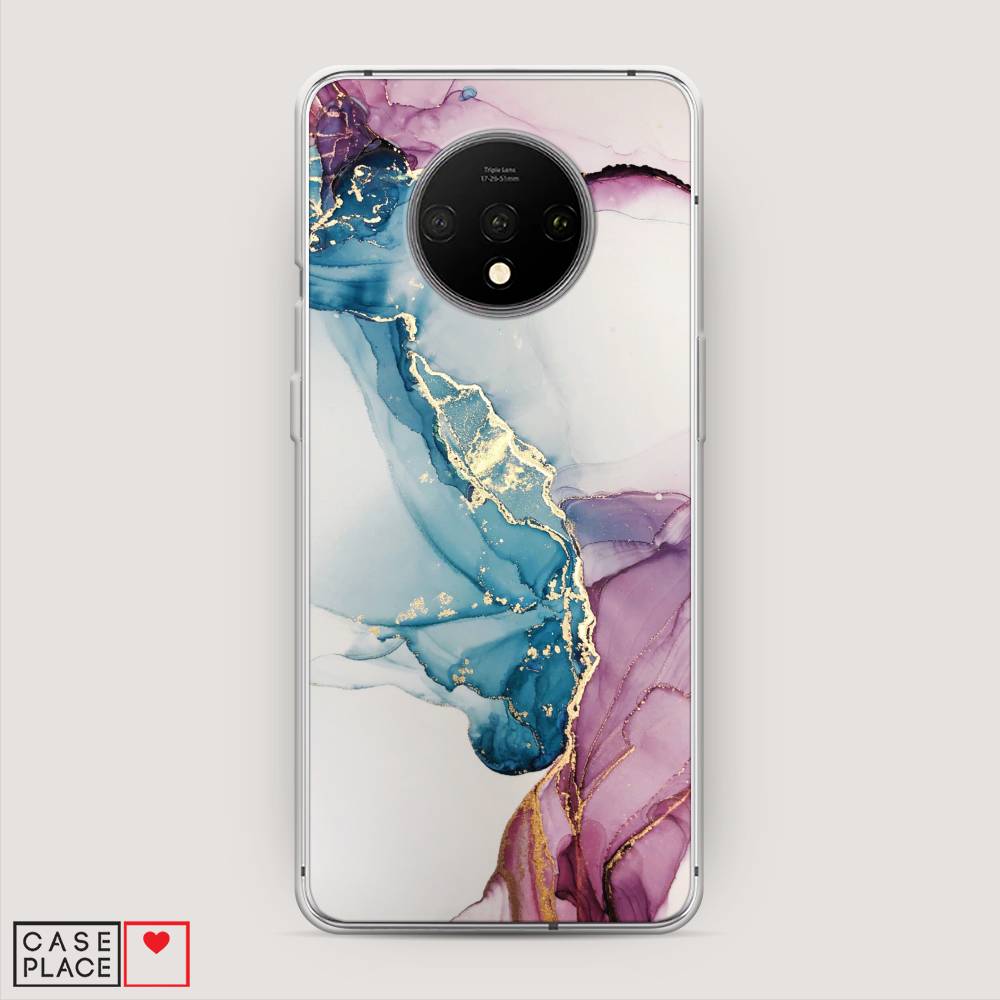 

Чехол на OnePlus 7T "Розовые разводы рисунок", 150950-3