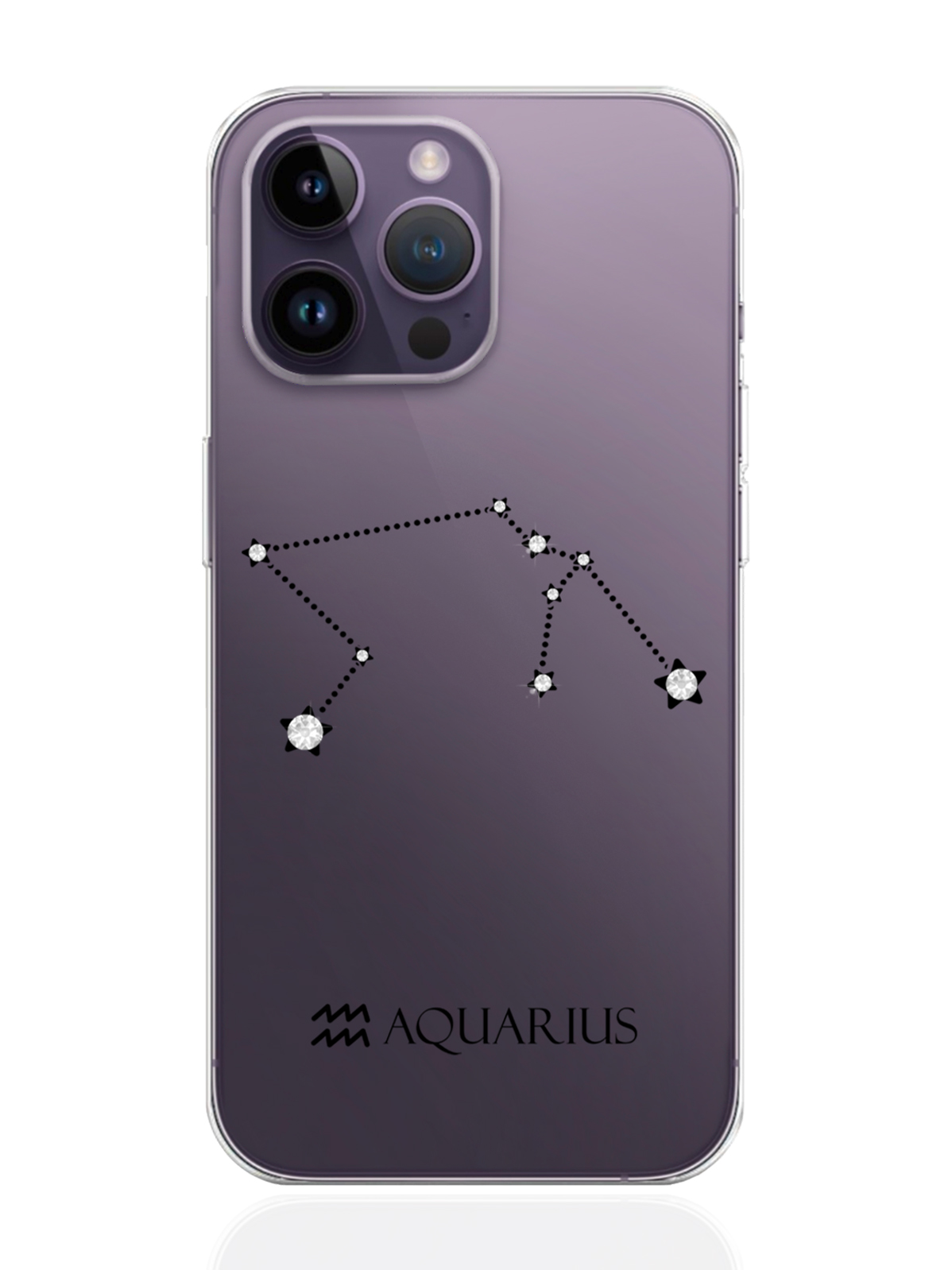 

Чехол MustHaveCase для iPhone 14 Pro Max с инкрустацией кристаллами Lux Водолей Aquarius, Прозрачный, iPhone 14 Pro Max с инкрустацией кристаллами Lux Знак зодиака Водолей Aquarius