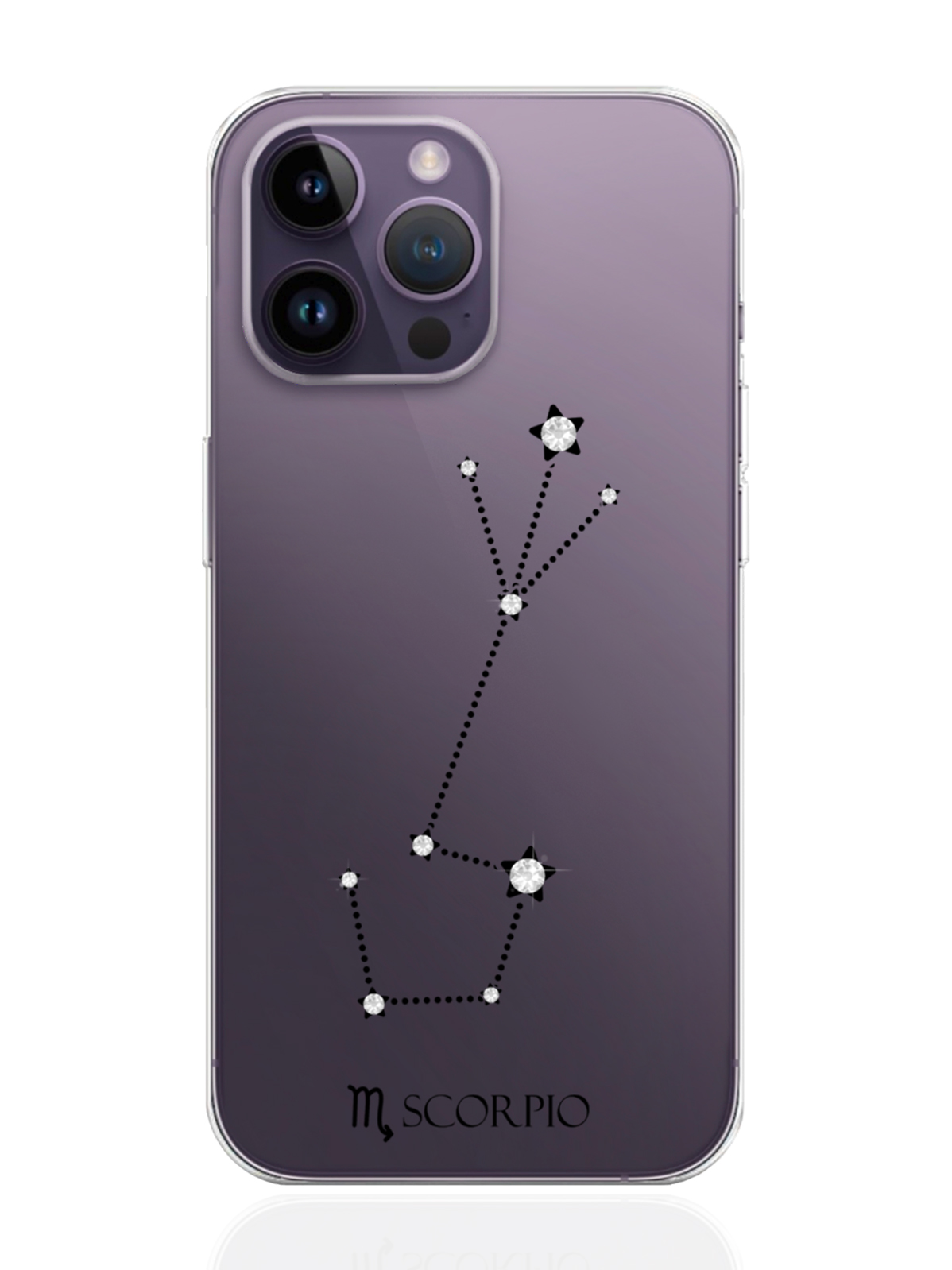 

Чехол MustHaveCase для iPhone 14 Pro Max с инкрустацией кристаллами Lux Скорпион Scorpio, Прозрачный, iPhone 14 Pro Max с инкрустацией кристаллами Lux Знак зодиака Скорпион Scorpio
