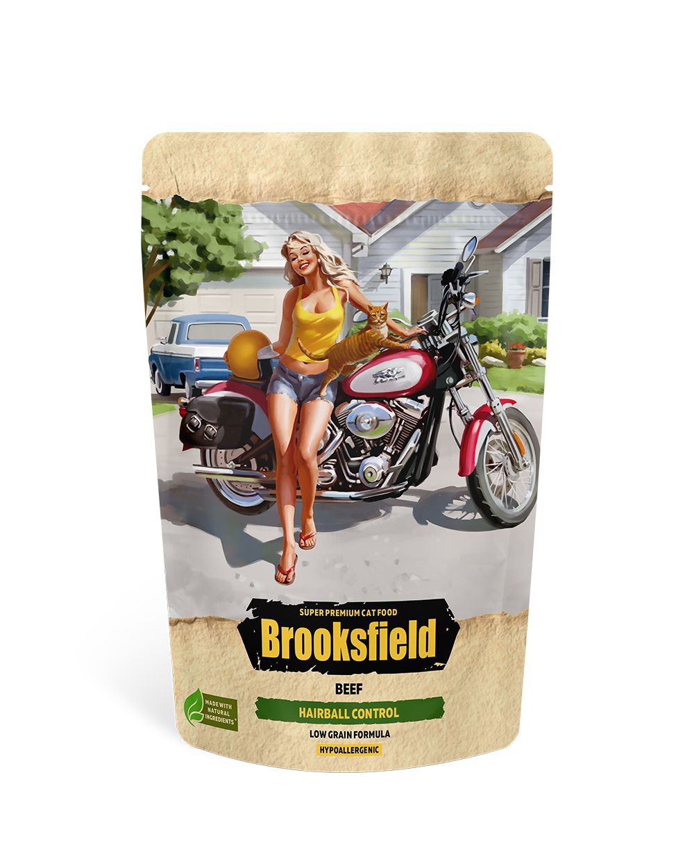 Сухой корм для кошек BROOKSFIELD HAIRBALL, выведение шерсти, говядина, 400 г