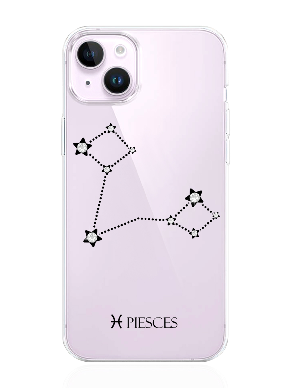 

Чехол MustHaveCase для iPhone 14 Plus с инкрустацией кристаллами Lux Рыбы Piesces, Прозрачный, iPhone 14 Plus с инкрустацией кристаллами Lux Знак зодиака Рыбы Piesces