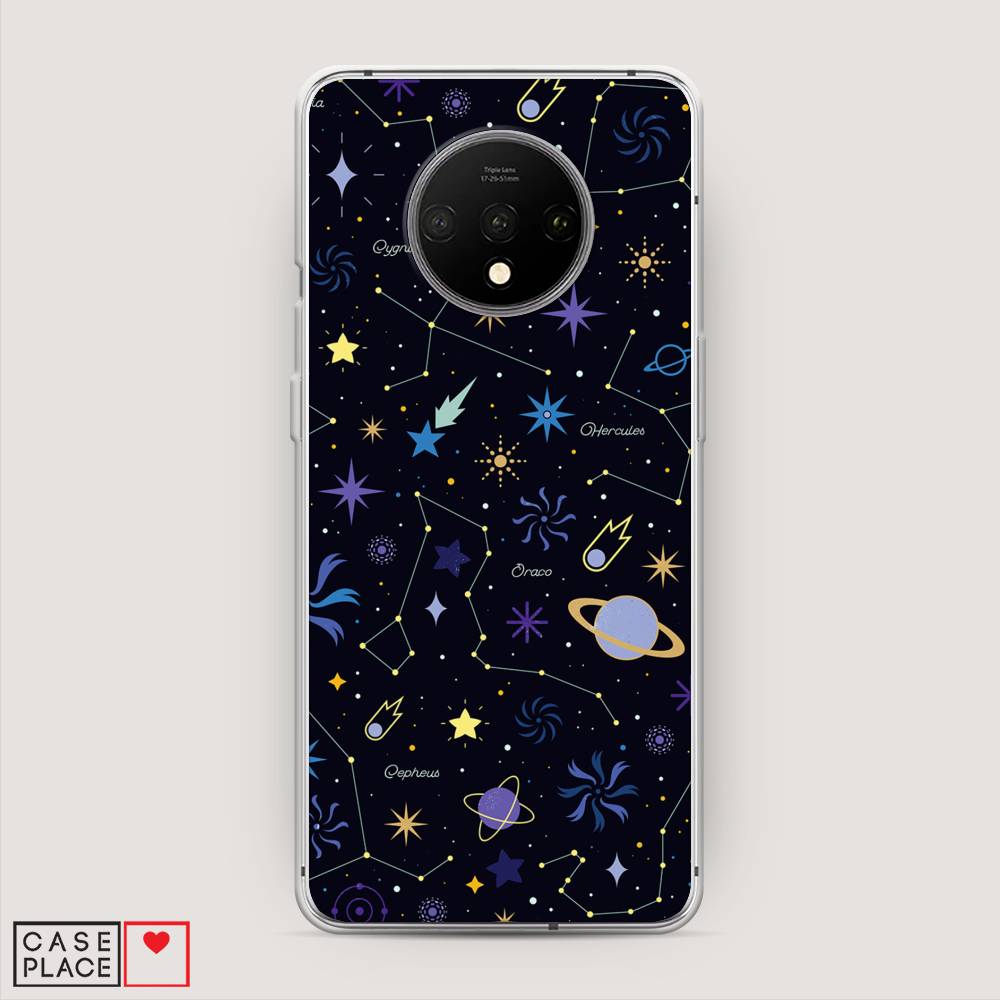 

Чехол на OnePlus 7T "Цветной космос", Желтый, 150950-2