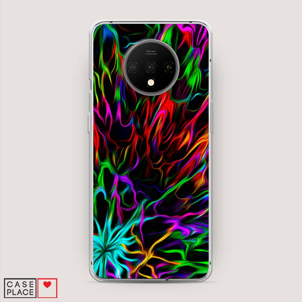 

Чехол на OnePlus 7T "Разноцветные разводы", Голубой;зеленый;оранжевый, 150950-3
