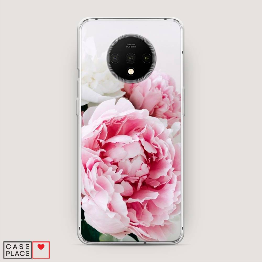 

Чехол на OnePlus 7T "Розовые и белые пионы", Розовый;белый, 150950-2