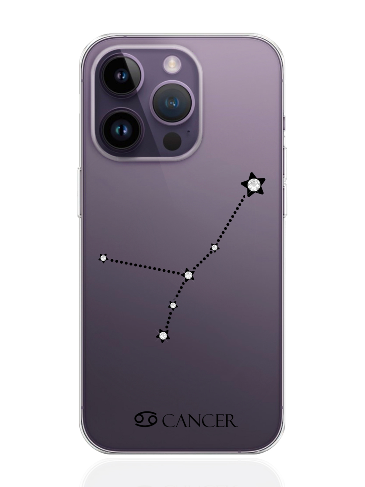 фото Чехол musthavecase для iphone 14 pro с инкрустацией кристаллами lux рак cancer