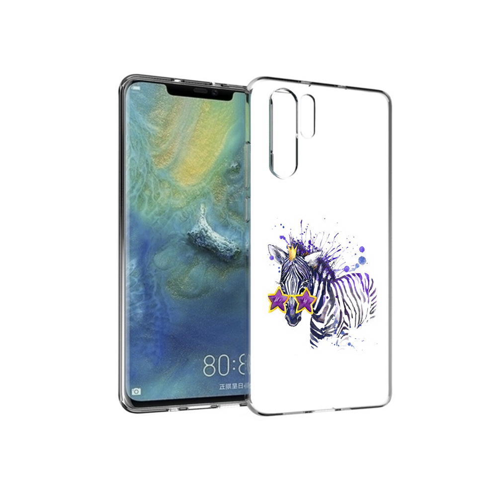 

Чехол MyPads Tocco для Huawei P30 Pro акварельная зебра, Прозрачный, Tocco