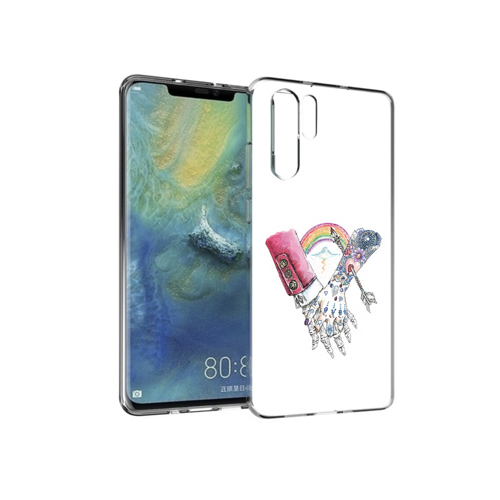 

Чехол MyPads Tocco для Huawei P30 Pro абстракция руки в татуировках, Прозрачный, Tocco