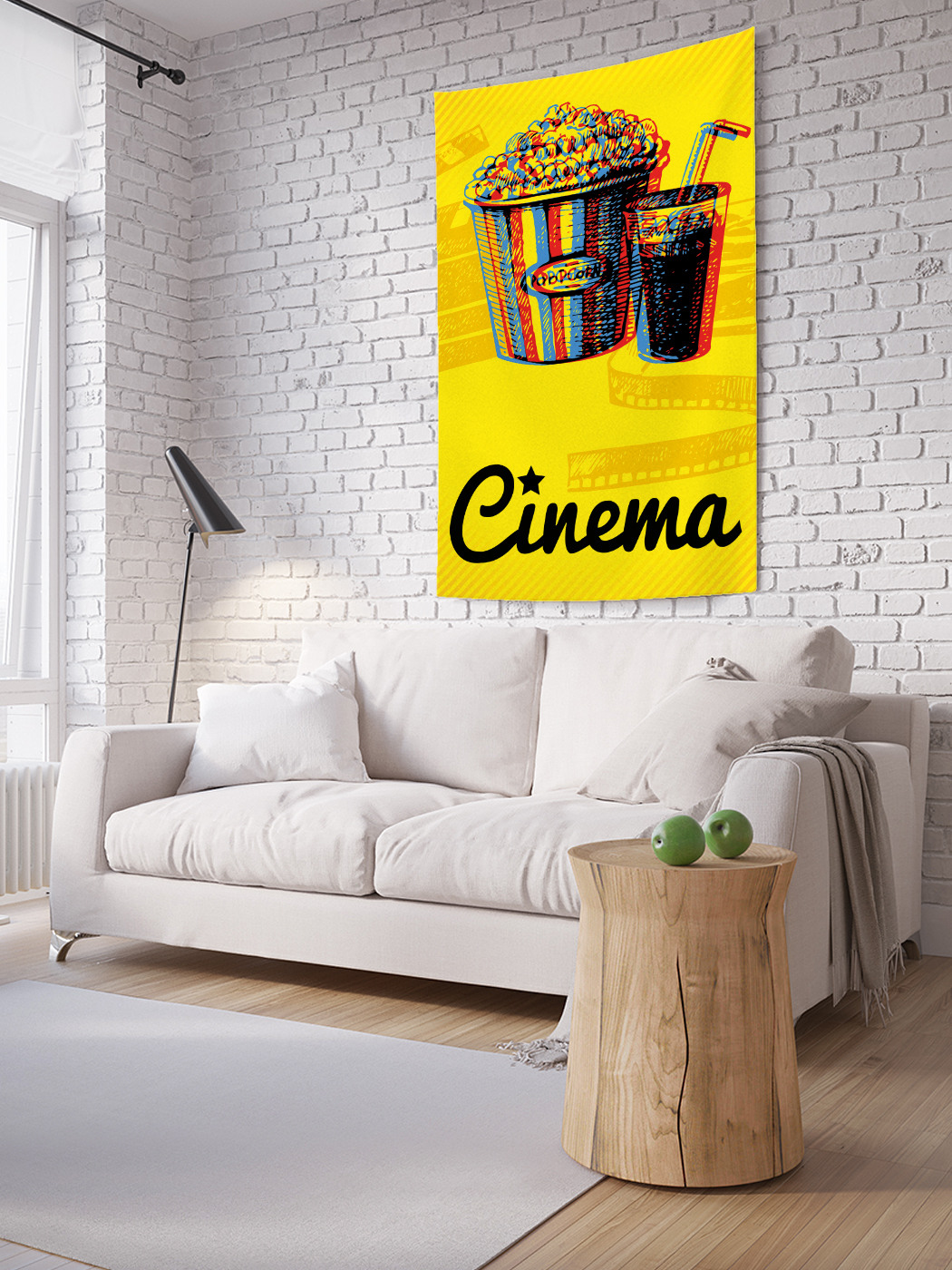 

Вертикальное фотопанно на стену JoyArty Поп-корн и кола 150x200 см, Поп-корн и кола