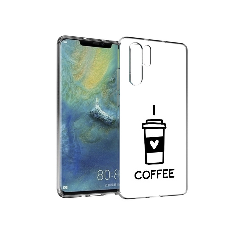 

Чехол MyPads Tocco для Huawei P30 Pro Я люблю кофе, Прозрачный, Tocco