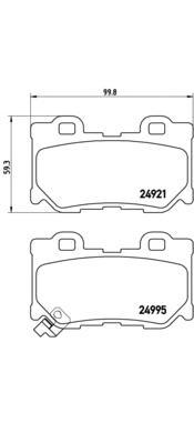 

Тормозные колодки brembo задние дисковые p56095, Колодки тормозные дисковые | зад |