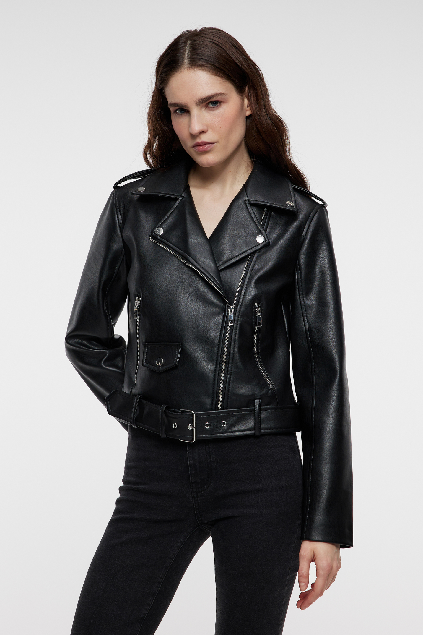 

Кожаная куртка женская Befree 2321024108 черная S, 2321024108