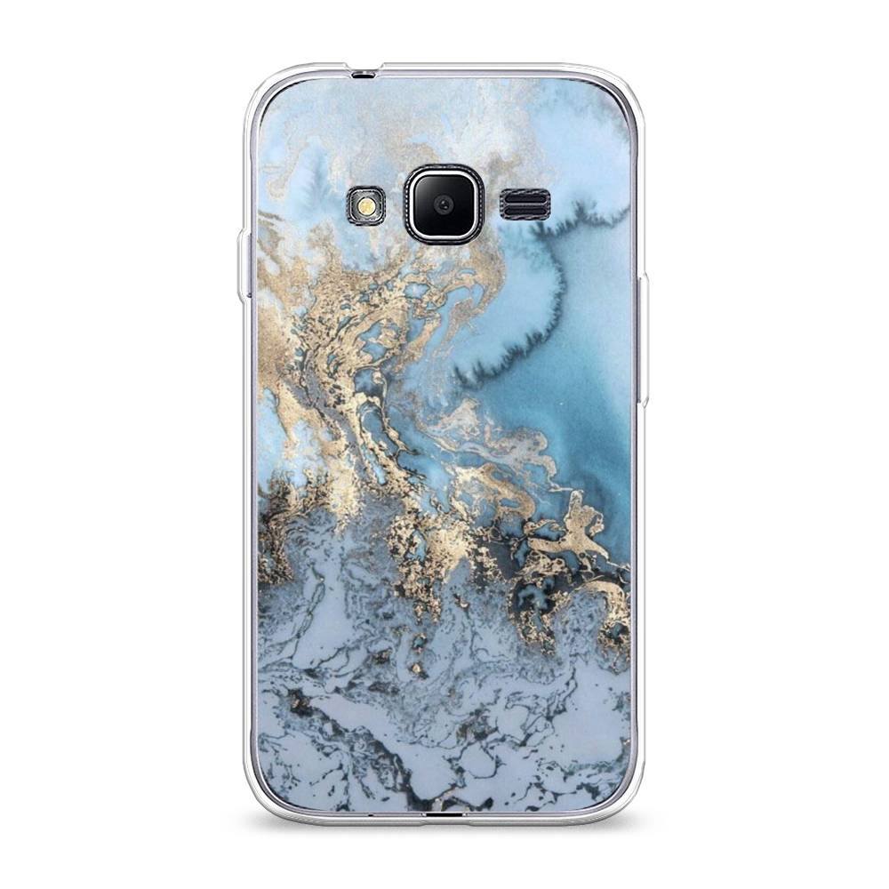 фото Чехол awog "морозная лавина синяя" для samsung galaxy j1 mini prime (2016)