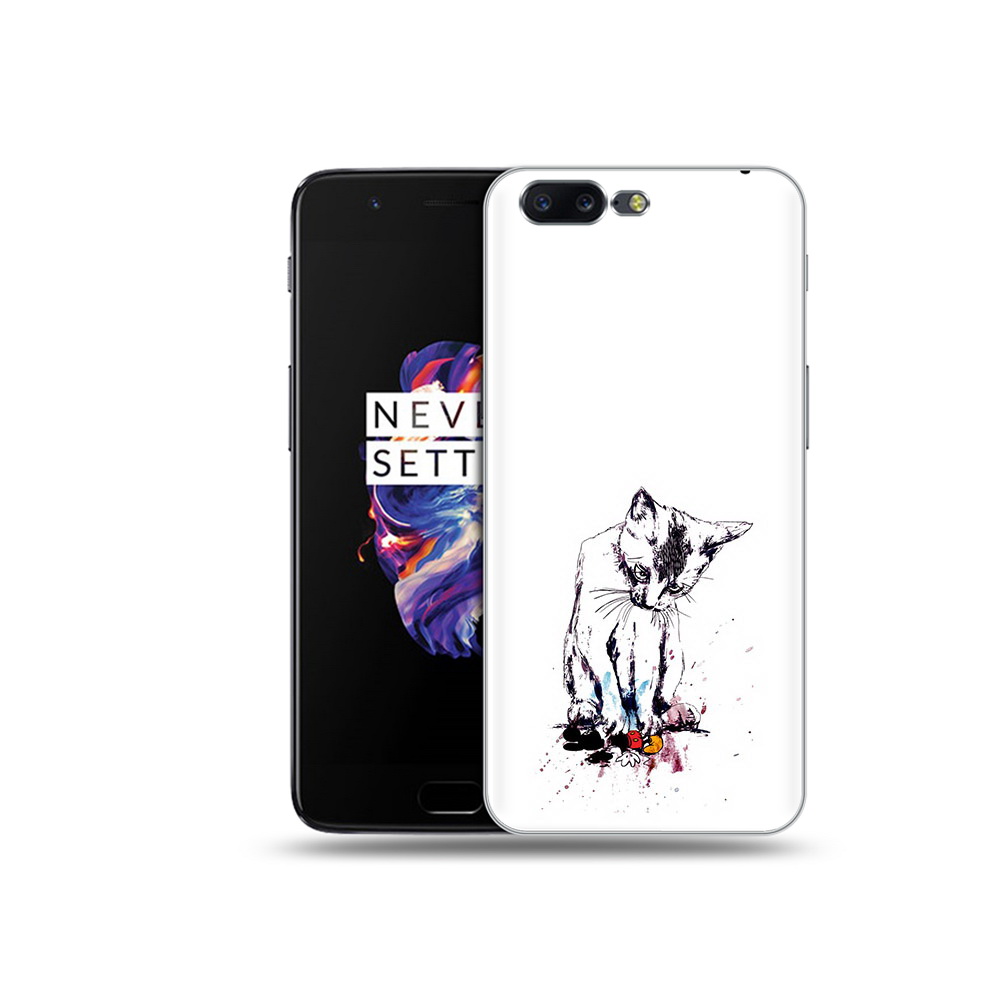 

Чехол MyPads Tocco для OnePlus 5 кот и микки, Прозрачный, Tocco
