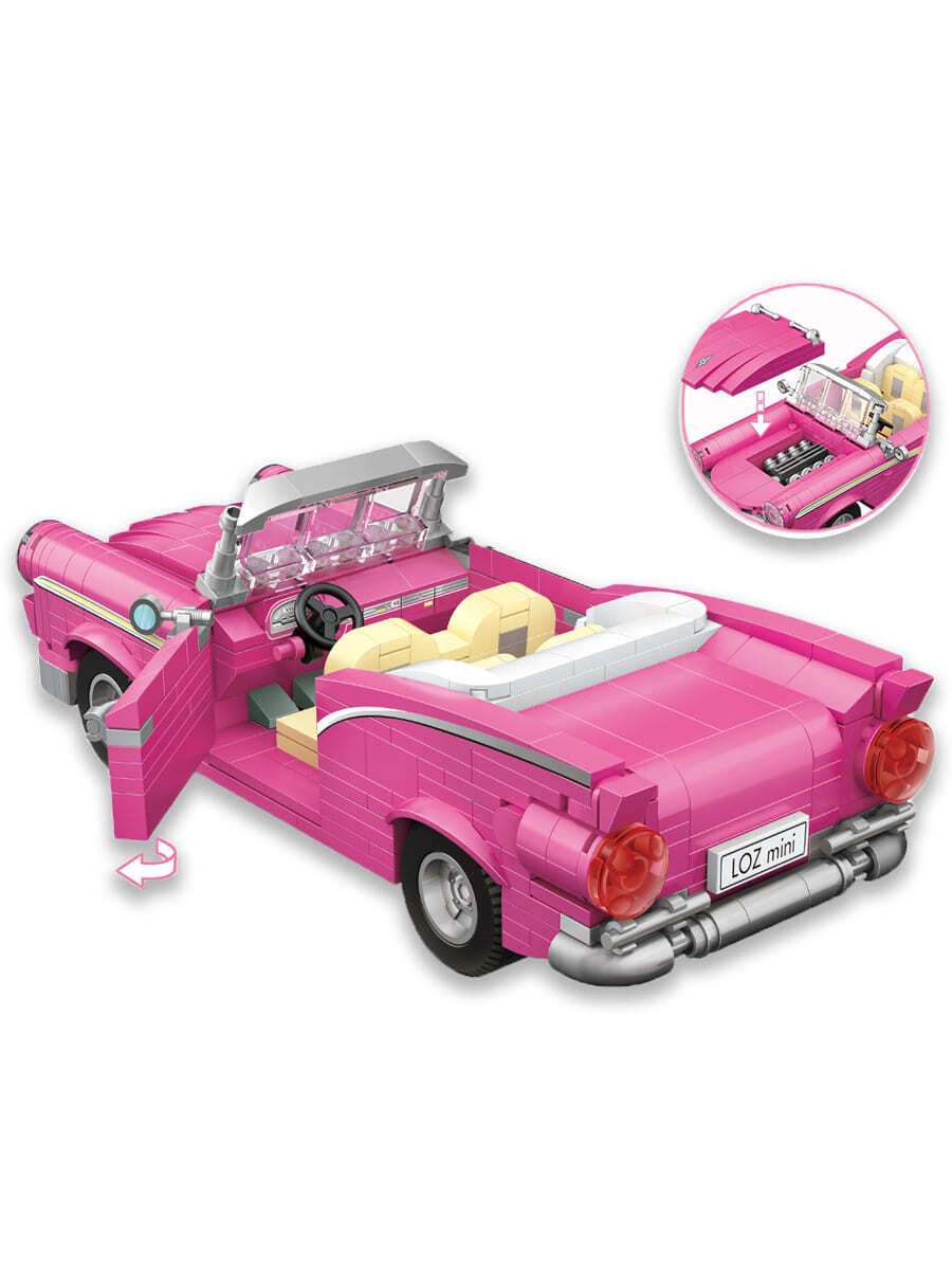 фото Конструктор loz mini розовый кабриолет 560 дет. № 1125 pink convertible