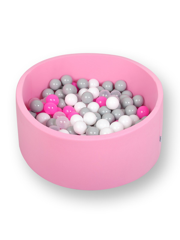 фото Сухой бассейн hotenok лайт розовые пузыри, 85х33 см + 200 шариков