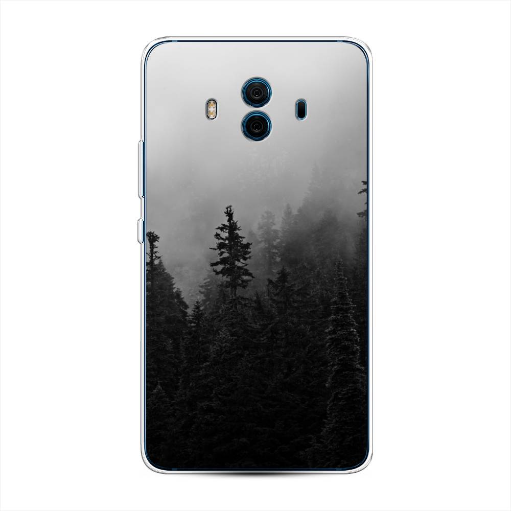 

Чехол на Huawei Mate 10 "Туманный лес", Серый;черный, 63350-2