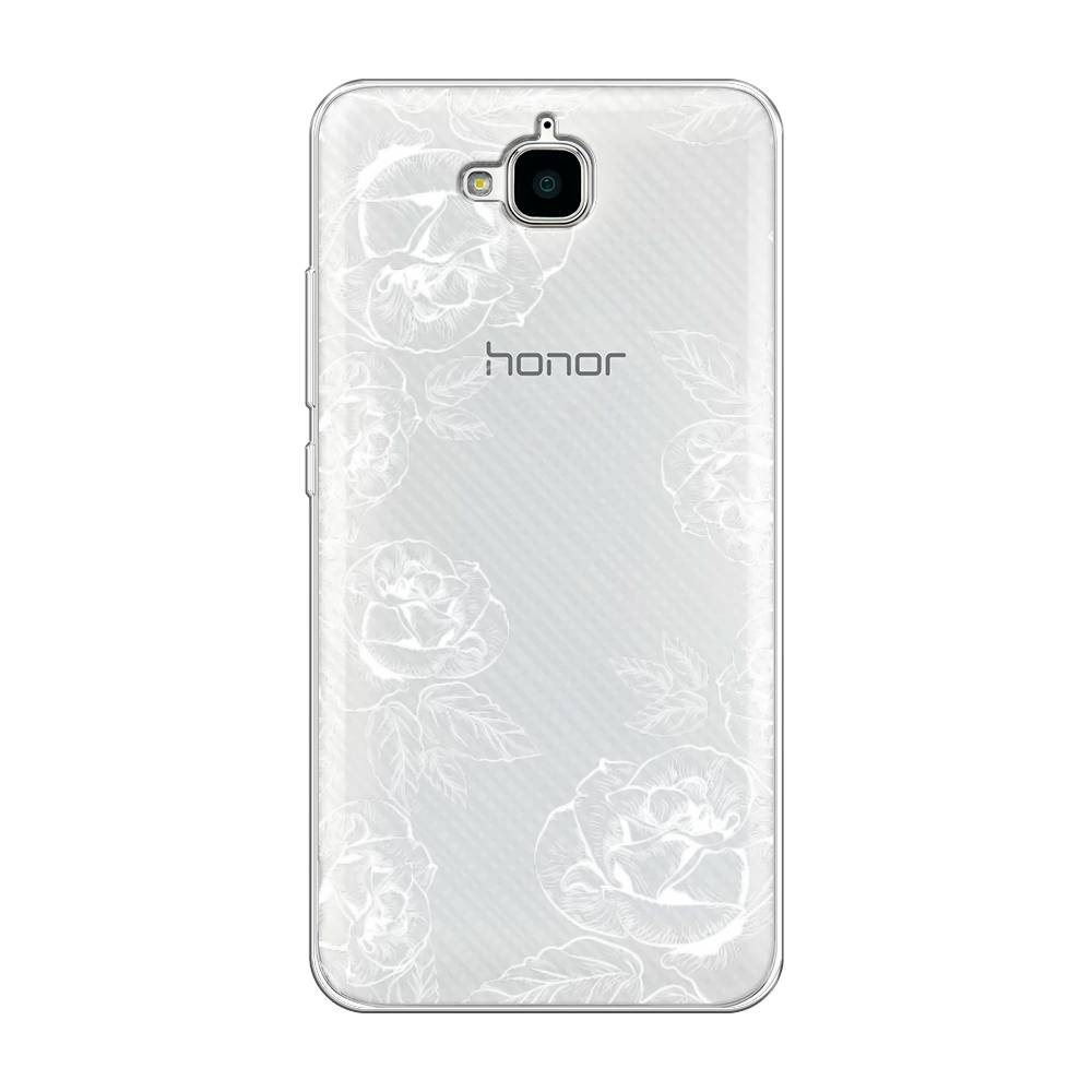

Чехол на Honor 4C Pro "Розы графика", Черный;серый, 63250-2