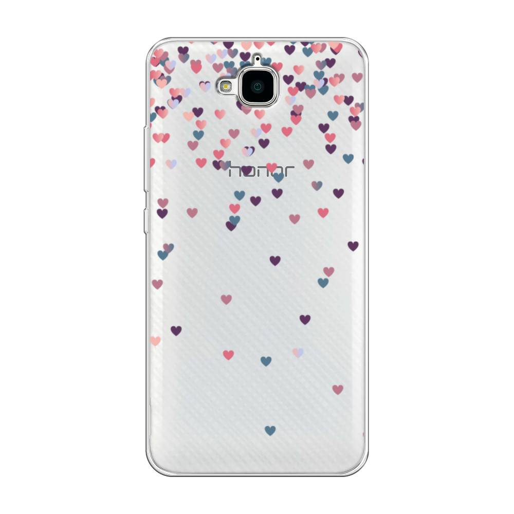 

Чехол на Honor 4C Pro "Посыпка сердечки", Розовый;фиолетовый, 63250-3
