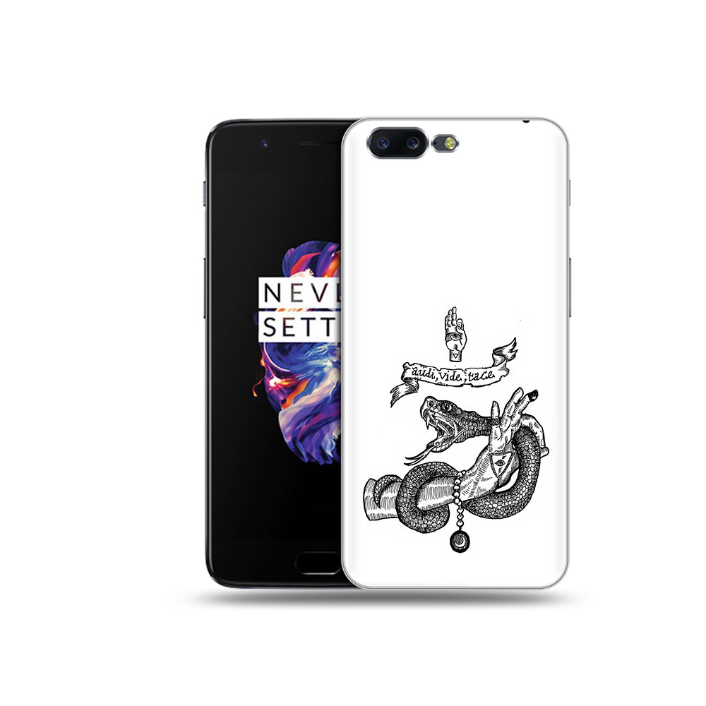 

Чехол MyPads Tocco для OnePlus 5 змея на руке рисунок, Прозрачный, Tocco