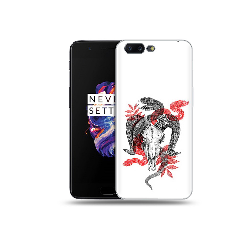 

Чехол MyPads Tocco для OnePlus 5 змея в черепе рисунок, Прозрачный, Tocco