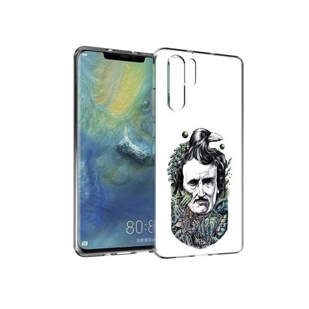 

Чехол MyPads Tocco для Huawei P30 Pro Эдгар Аллан с вороном, Прозрачный, Tocco