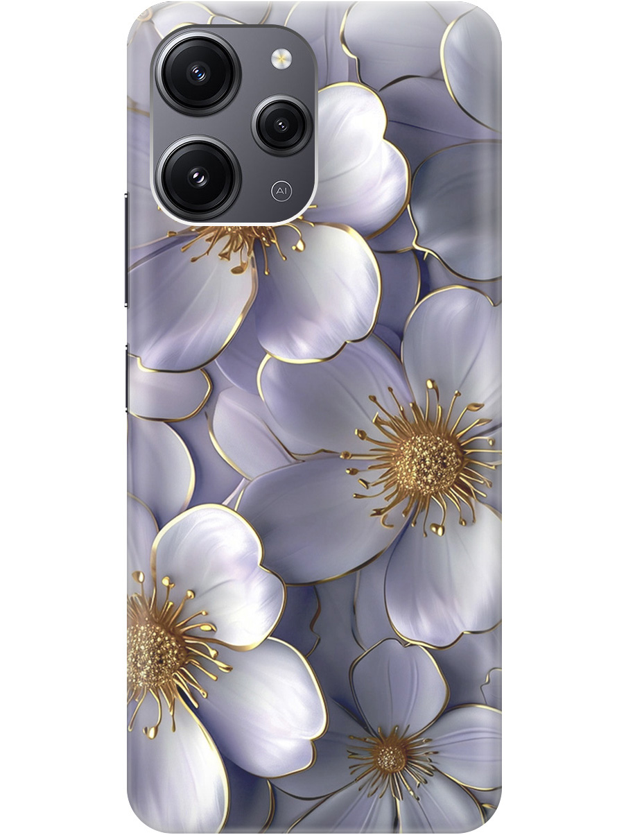 

Силиконовый чехол на Xiaomi Redmi 12 с принтом "Бело-сиреневые цветы", Белый;прозрачный;фиолетовый, 772621710