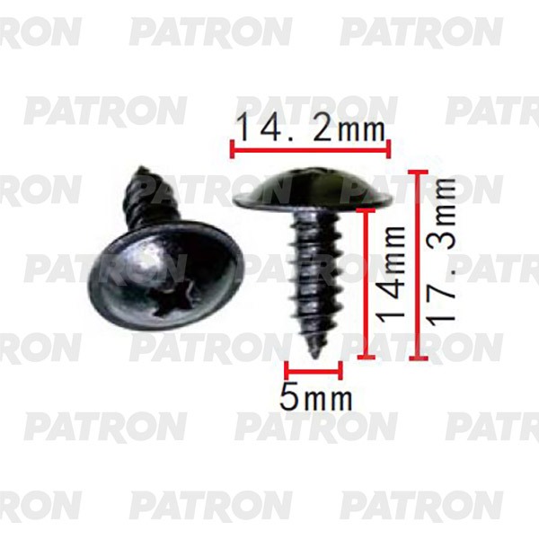 PATRON P37-2316 Саморез Hyundai Kia Применяемость Саморез 5x17.3mm 10шт