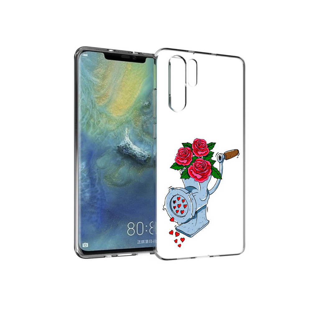 

Чехол MyPads Tocco для Huawei P30 Pro Цветочные сердца, Прозрачный, Tocco