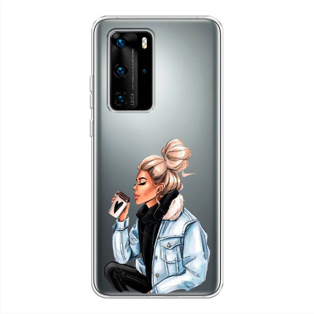 

Чехол Awog на Huawei P40 Pro "Cute girl", Коричневый;бежевый, 610950-7