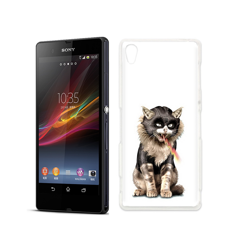

Чехол MyPads Tocco для Sony Xperia Z дьяволский кот, Прозрачный, Tocco