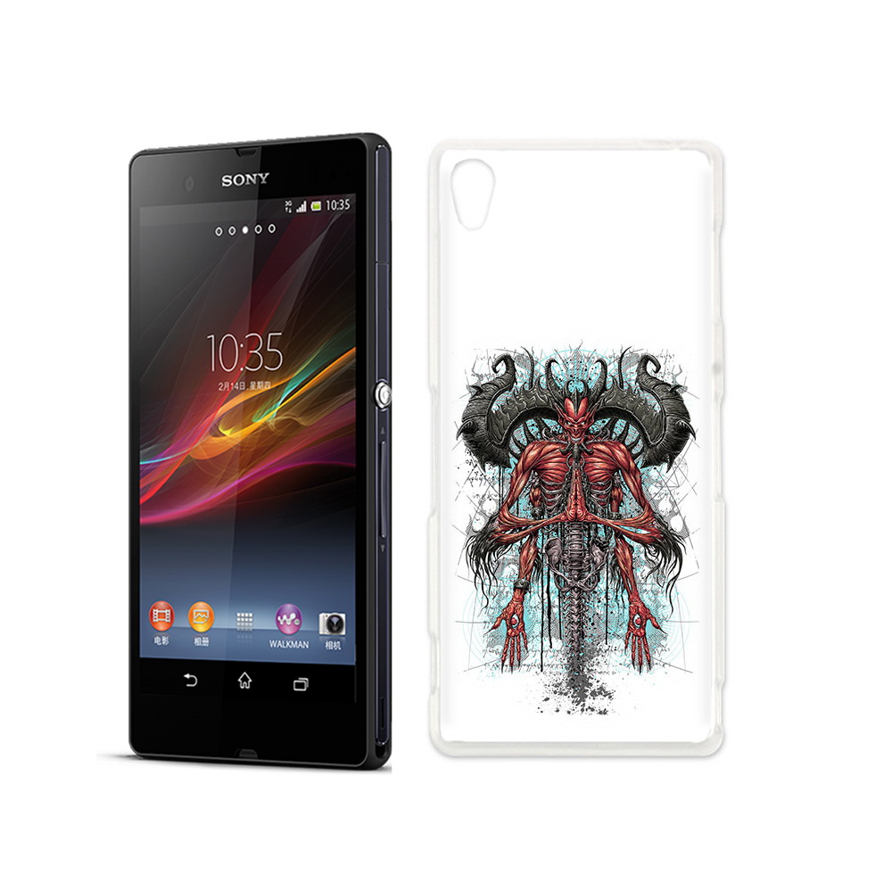 

Чехол MyPads Tocco для Sony Xperia Z дьявол, Прозрачный, Tocco