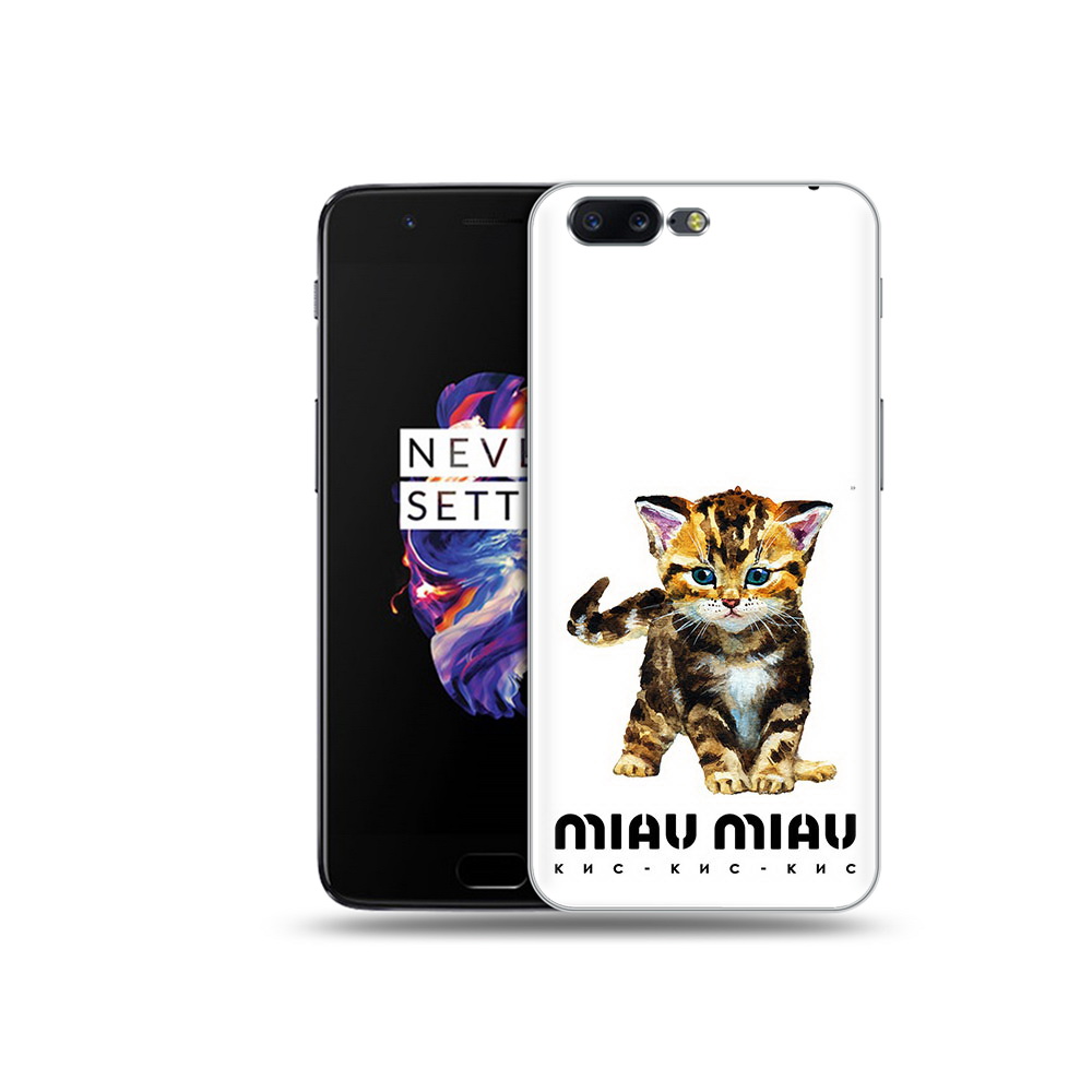 

Чехол MyPads Tocco для OnePlus 5 Бренд miau miau, Прозрачный, Tocco