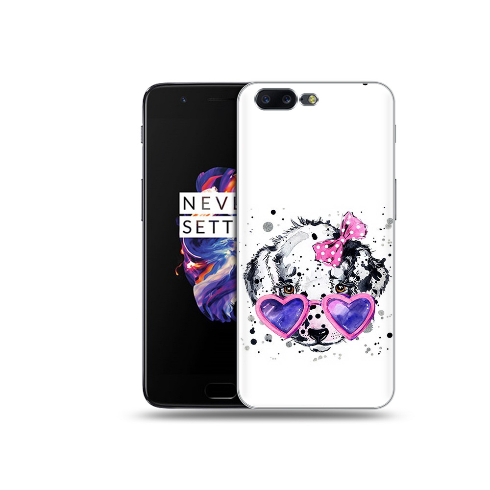 

Чехол MyPads Tocco для OnePlus 5 долматинец в очках, Прозрачный, Tocco