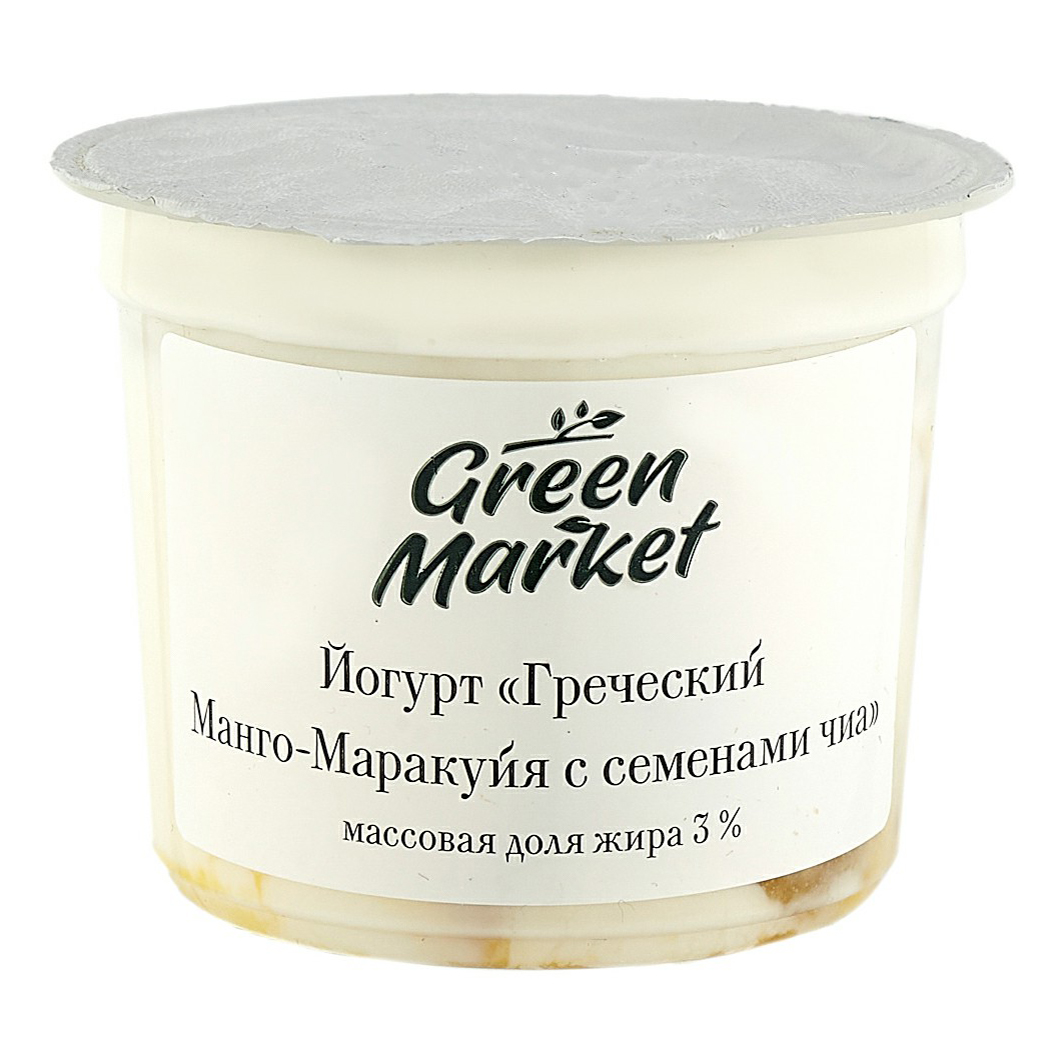 

Йогурт Green Market греческий манго-маракуйя с семенами чиа 3% 125 г