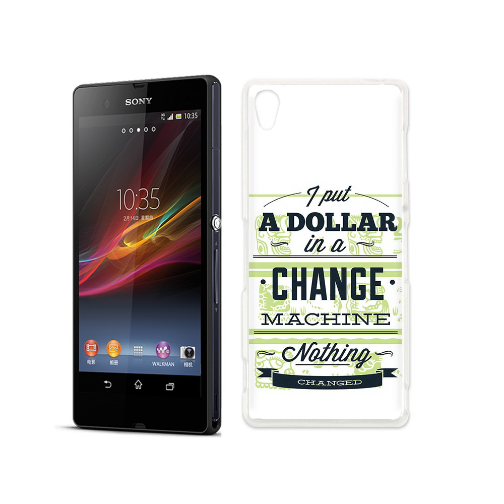 

Чехол MyPads Tocco для Sony Xperia Z доллар надпись, Прозрачный, Tocco
