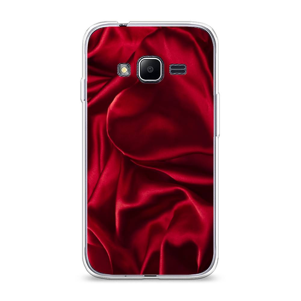 фото Чехол awog "текстура красный шелк" для samsung galaxy j1 mini prime (2016)