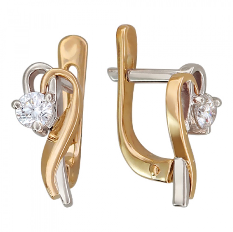 

Серьги из белого золота с бриллиантом Эстет 01С663088, 01С663088