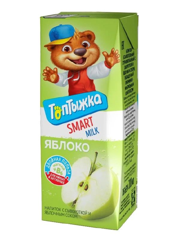 

Сывороточный напиток Топтыжка с соком яблока 200 мл