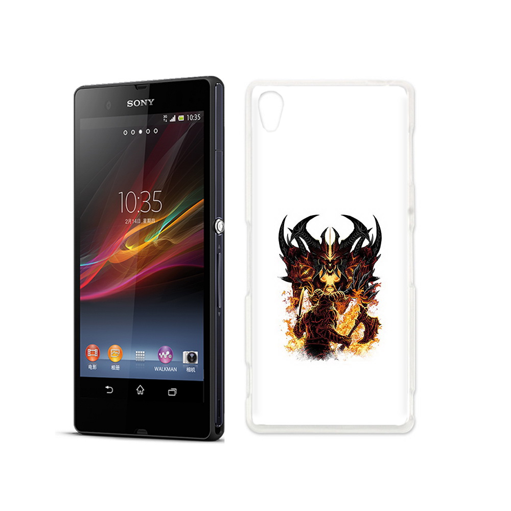 

Чехол MyPads Tocco для Sony Xperia Z демон shadow fiend, Прозрачный, Tocco