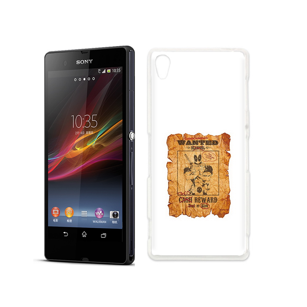 

Чехол MyPads Tocco для Sony Xperia Z дедпул, Прозрачный, Tocco