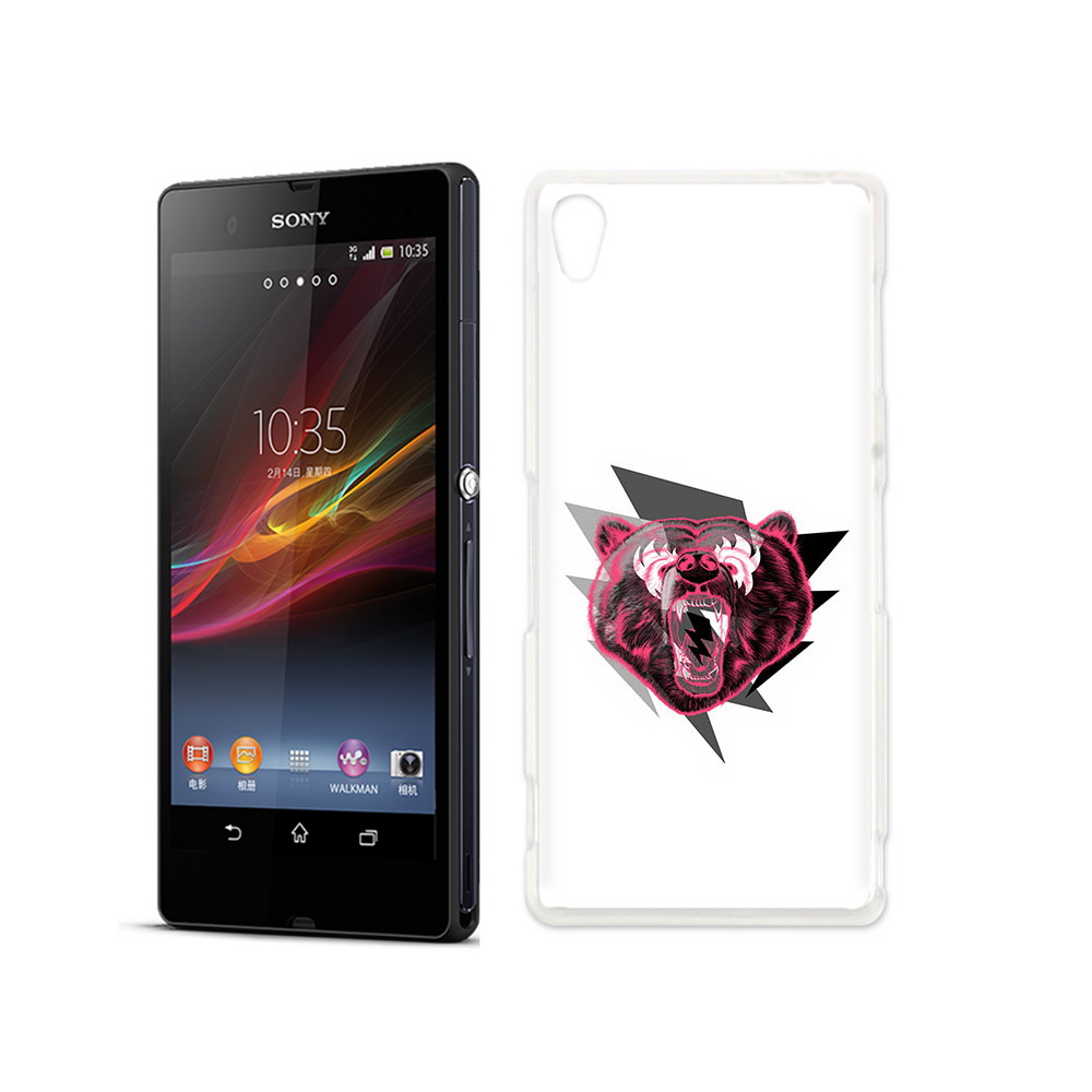 

Чехол MyPads Tocco для Sony Xperia Z грозовой медведь, Прозрачный, Tocco